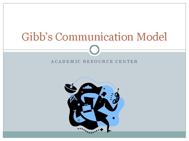 Gibb’s Communication Model ACADEMIC RESOURCE CENTER 