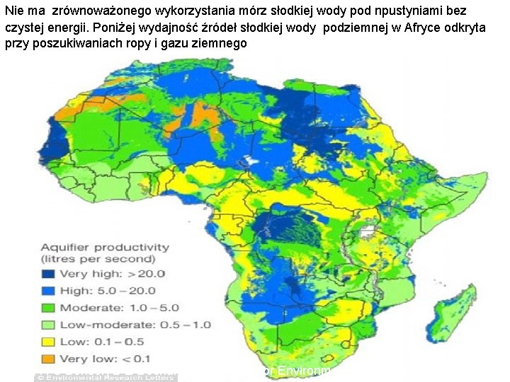 Nie ma zrównoważonego wykorzystania mórz słodkiej wody pod npustyniami bez Quantitative maps of groundwater