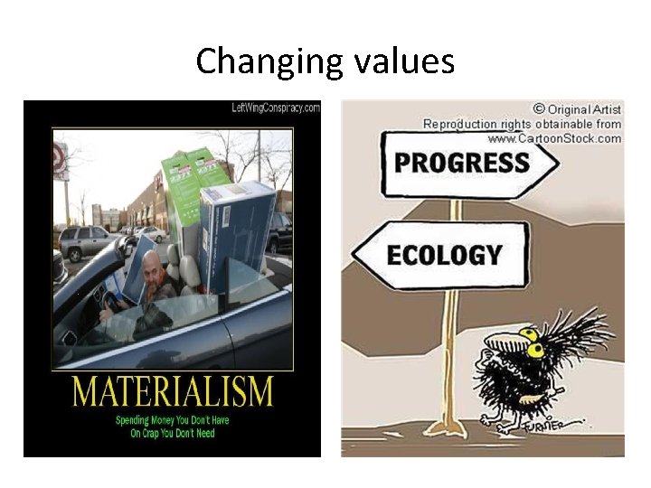 Changing values 