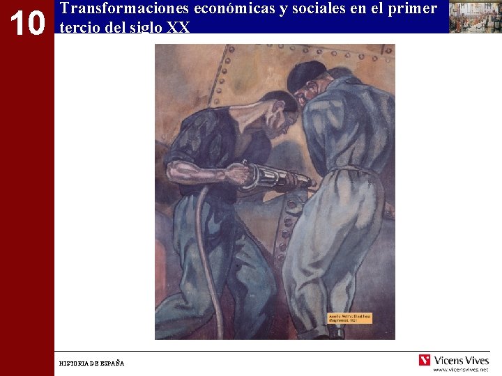 10 Transformaciones económicas y sociales en el primer tercio del siglo XX HISTORIA DE