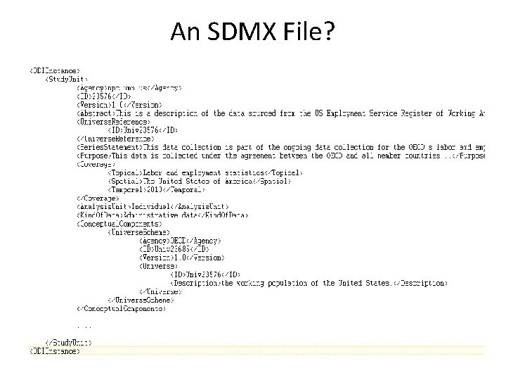 An SDMX File? 