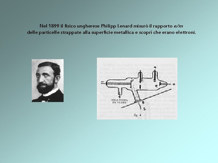 Nel 1899 il fisico ungherese Philipp Lenard misurò il rapporto e/m delle particelle strappate