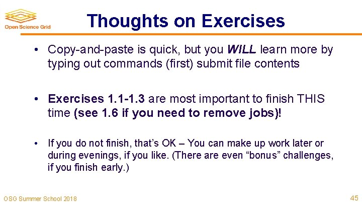 Thoughts on Exercises • Copy-and-paste is quick, but you WILL learn more by typing