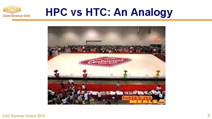 HPC vs HTC: An Analogy OSG Summer School 2018 9 