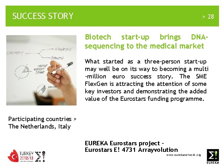 SUCCESS STORY > 28 Biotech start-up brings DNAsequencing to the medical market What started
