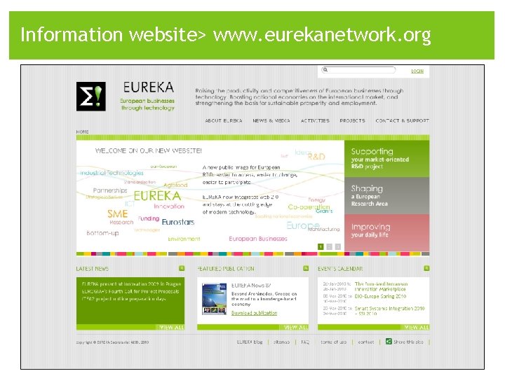 Information website> www. eurekanetwork. org Information website > www. eurekanetwork. org > 30 