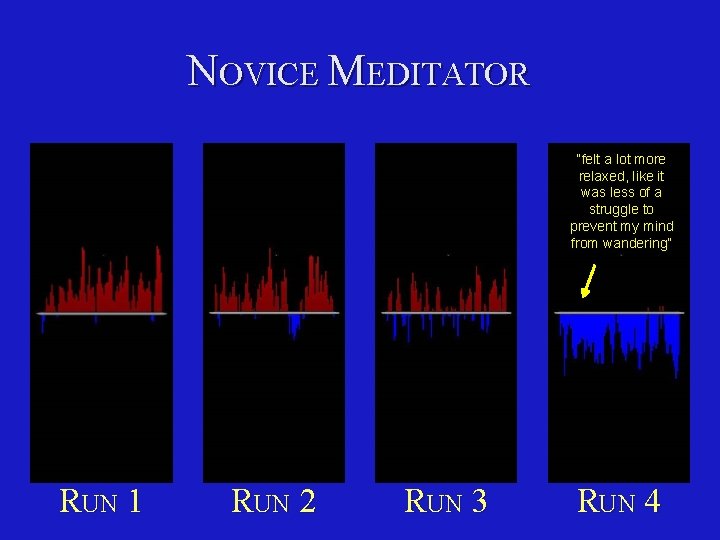 NOVICE MEDITATOR “felt a lot more relaxed, like it was less of a struggle