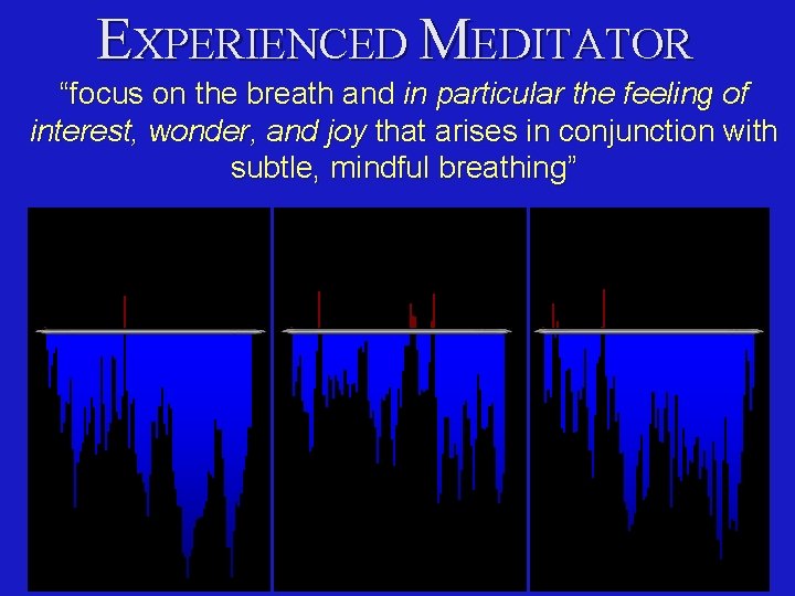 EXPERIENCED MEDITATOR “focus on the breath and in particular the feeling of interest, wonder,