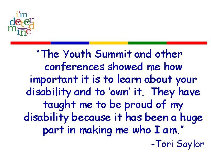 “The Youth Summit and other conferences showed me how important it is to learn