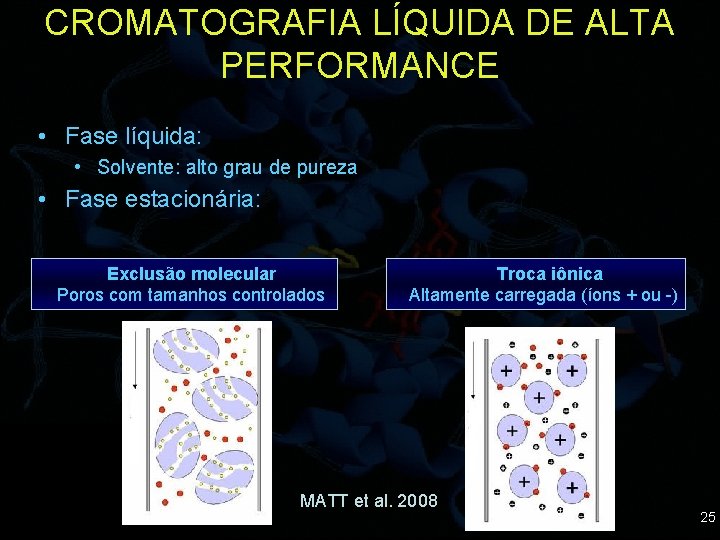 CROMATOGRAFIA LÍQUIDA DE ALTA PERFORMANCE • Fase líquida: • Solvente: alto grau de pureza