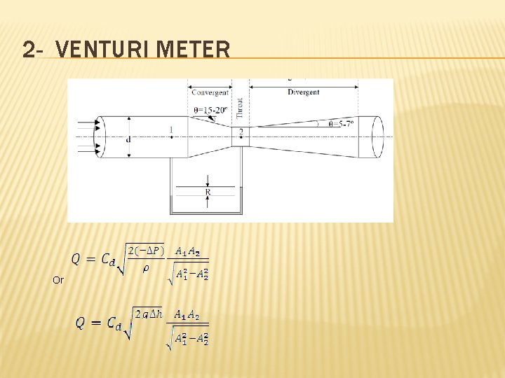  2 - VENTURI METER Or 