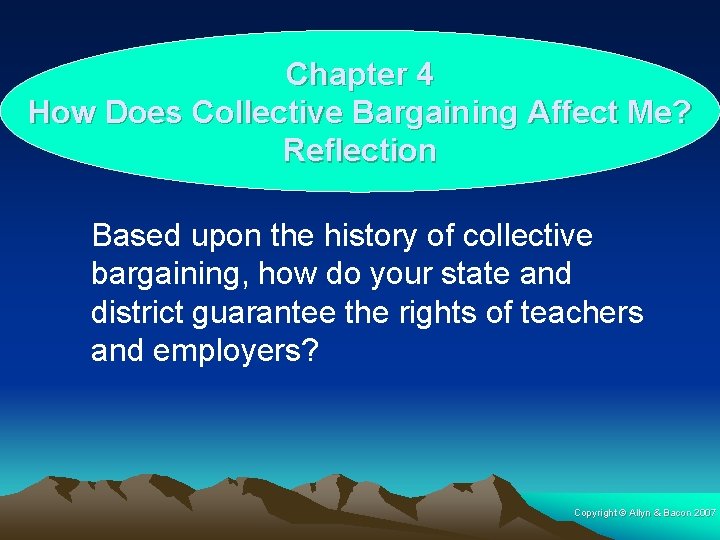 Chapter 4 How Does Collective Bargaining Affect Me? Reflection Based upon the history of