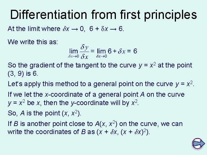 Differentiation from First Principles Learning Objective to understand