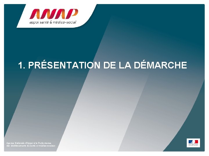 1. PRÉSENTATION DE LA DÉMARCHE Agence Nationale d’Appui à la Performance des établissements de