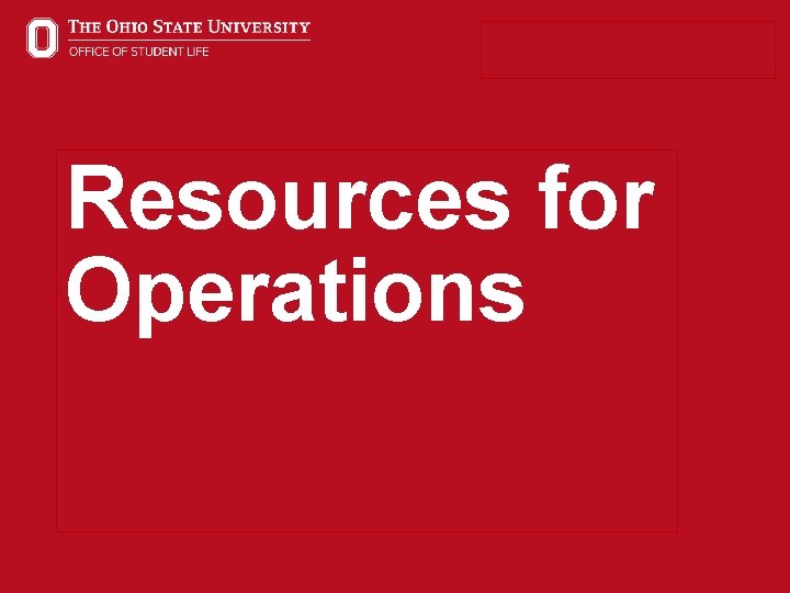 Resources for Operations 54 