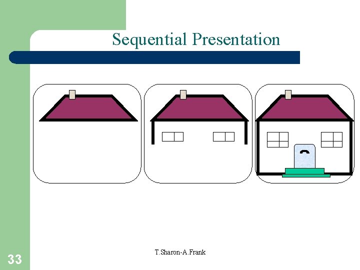 Sequential Presentation 33 T. Sharon-A. Frank 