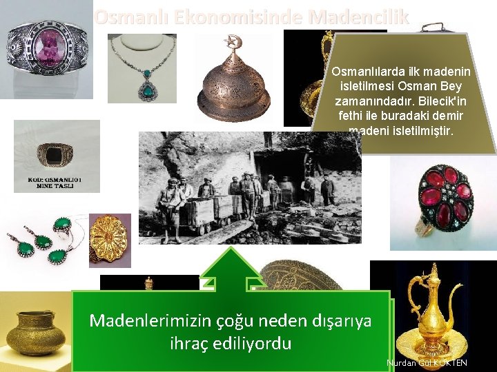 Osmanlı Ekonomisinde Madencilik Osmanlılarda ilk madenin isletilmesi Osman Bey zamanındadır. Bilecik'in fethi ile buradaki