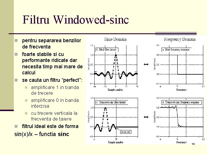 Filtru Windowed-sinc n pentru separarea benzilor de frecventa n foarte stabile si cu performante Filtru Windowed-sinc n pentru separarea benzilor de frecventa n foarte stabile si cu performante