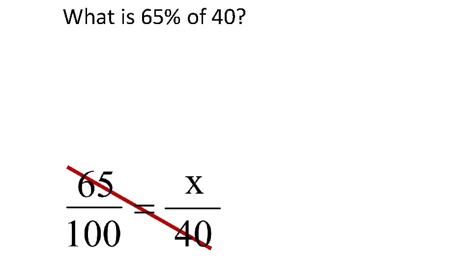 What is 65% of 40? 