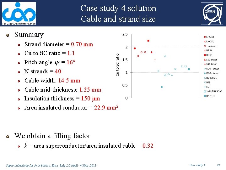 Case study 4 solution Cable and strand size Summary Strand diameter = 0. 70