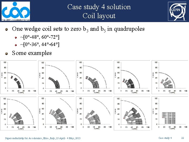 Case study 4 solution Coil layout One wedge coil sets to zero b 3