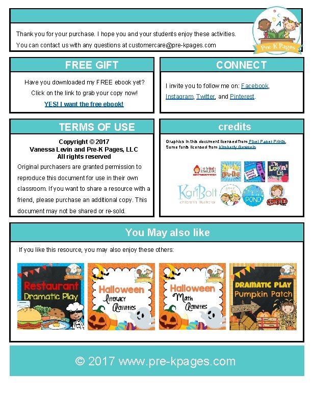 THANK YOU Thank you for your purchase. I hope you and your students enjoy