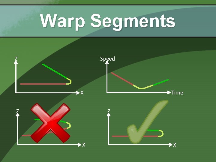 Warp Segments Z Speed Time X Z Z X X 
