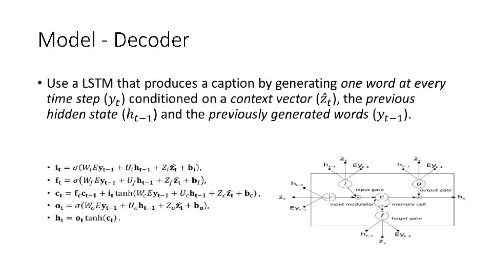 Model - Decoder • 