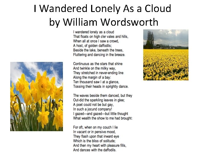 I Wandered Lonely As a Cloud by William Wordsworth 