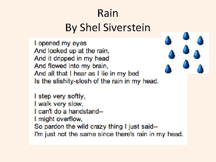 Rain By Shel Siverstein 