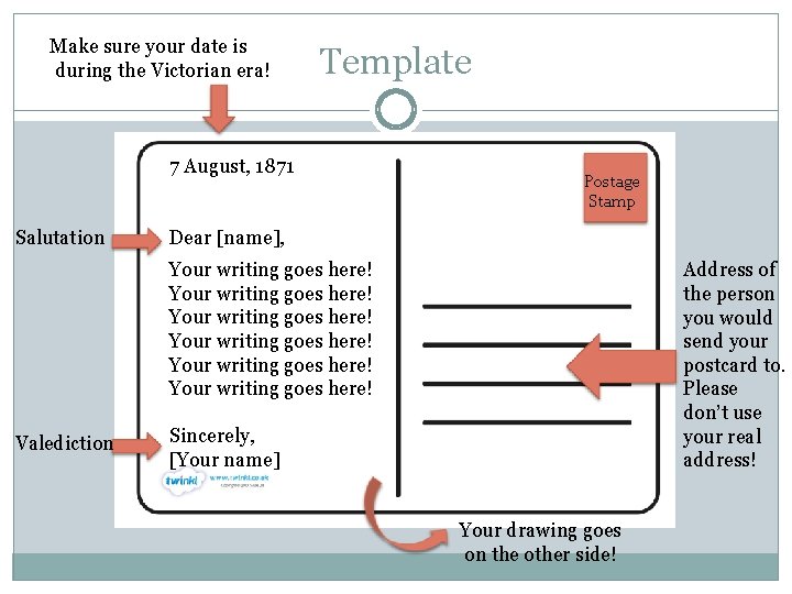 Make sure your date is during the Victorian era! Template 7 August, 1871 Salutation Make sure your date is during the Victorian era! Template 7 August, 1871 Salutation