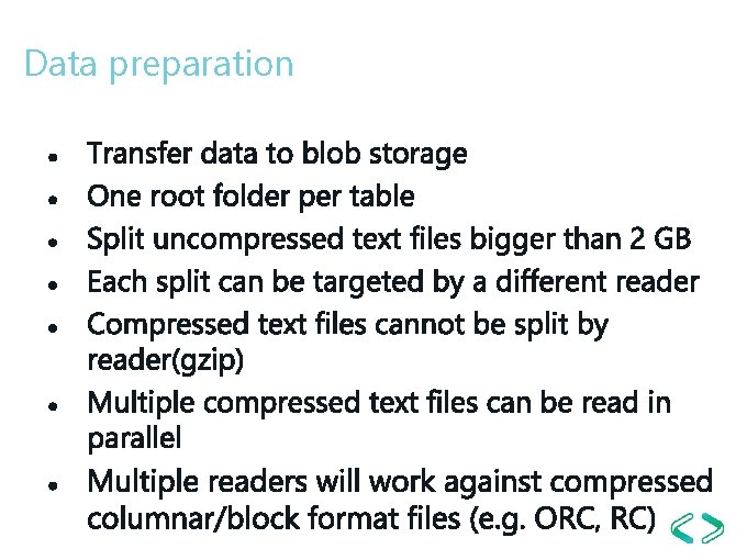 Data preparation Data preparation