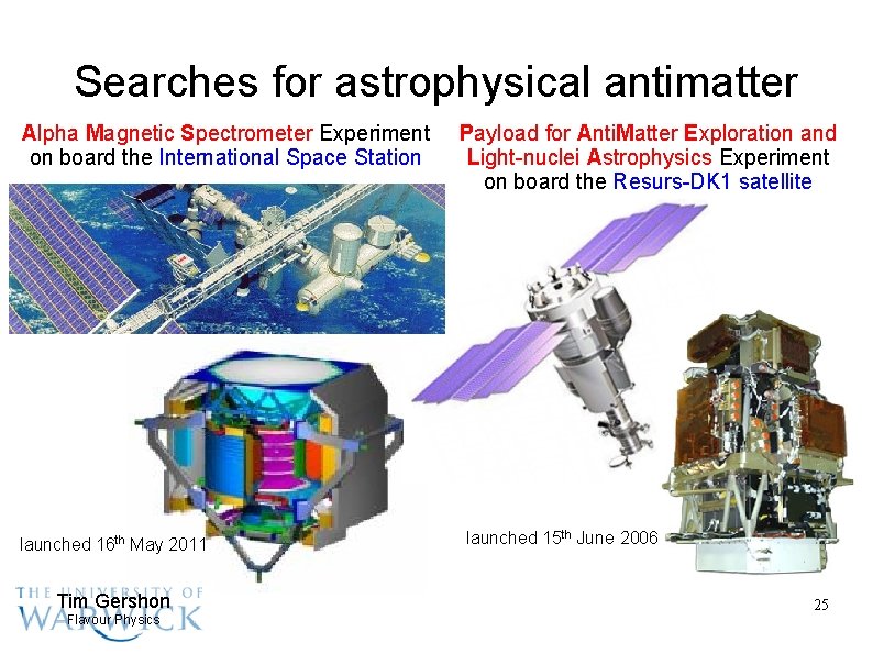 Searches for astrophysical antimatter Alpha Magnetic Spectrometer Experiment on board the International Space Station