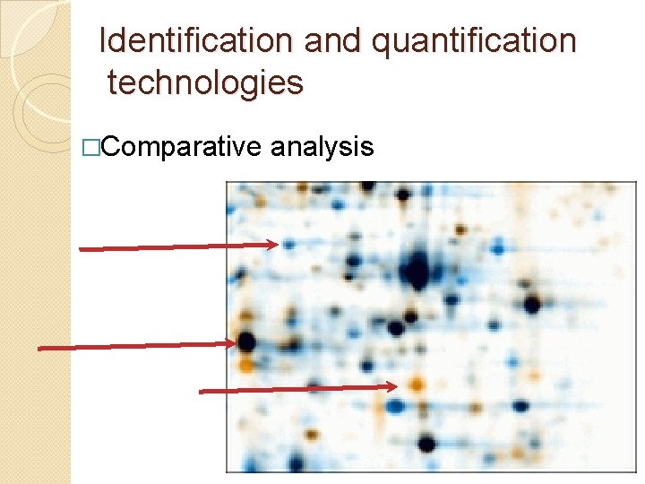 Identification and quantification technologies �Comparative analysis 