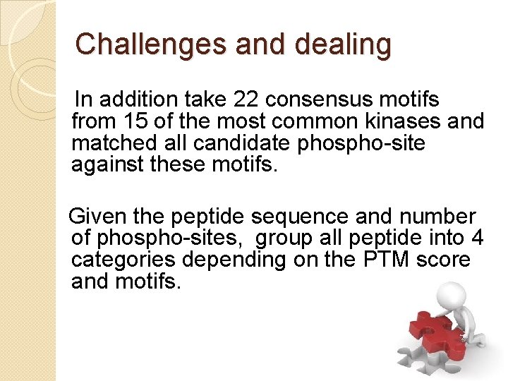 Challenges and dealing In addition take 22 consensus motifs from 15 of the most