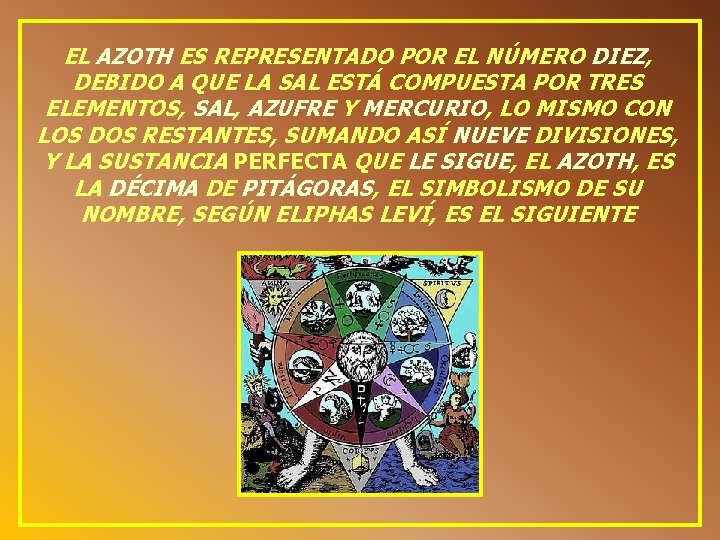 EL AZOTH ES REPRESENTADO POR EL NÚMERO DIEZ, DEBIDO A QUE LA SAL ESTÁ