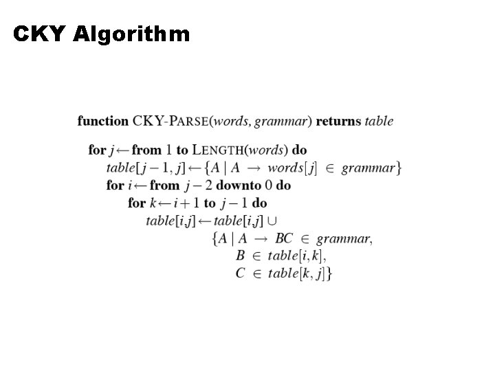 CKY Algorithm 
