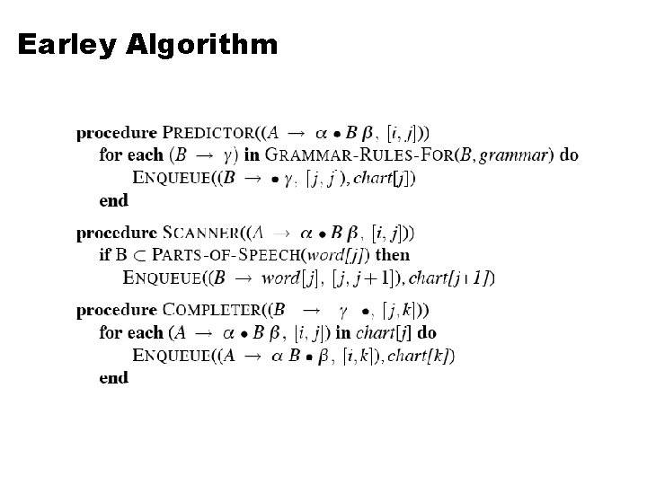 Earley Algorithm 