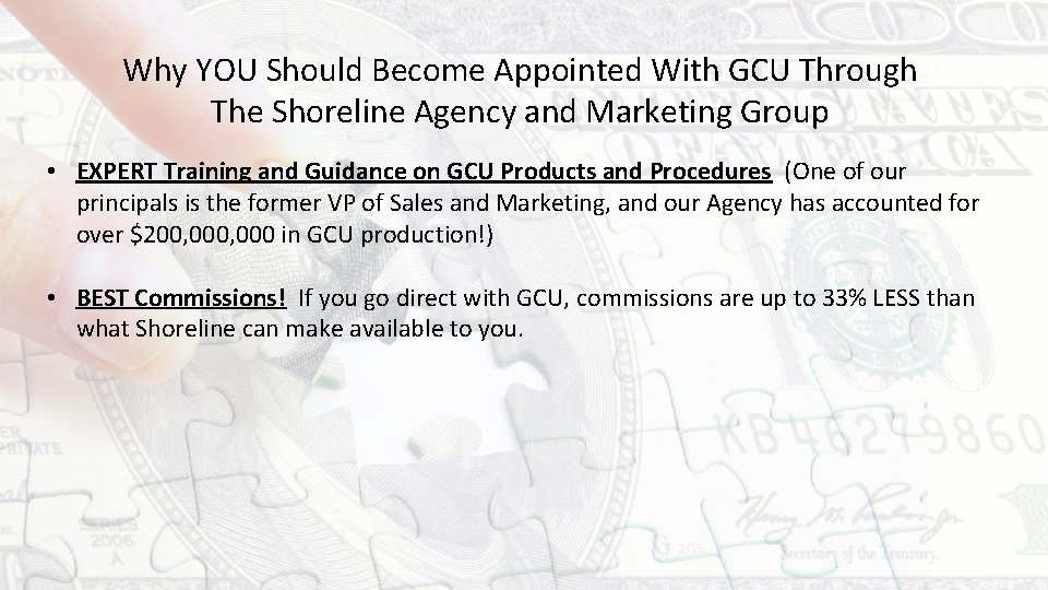 Why YOU Should Become Appointed With GCU Through The Shoreline Agency and Marketing Group