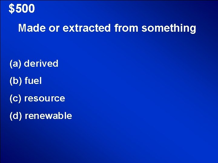 © Mark E. Damon - All Rights Reserved $500 Made or extracted from something