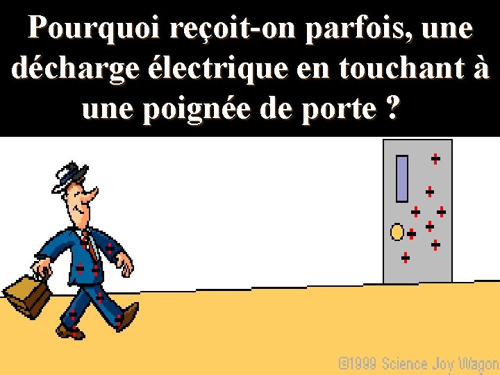 Pourquoi reçoit-on parfois, une décharge électrique en touchant à une poignée de porte ?