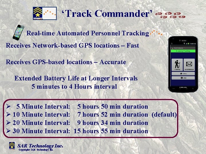 ‘Track Commander’ Real-time Automated Personnel Tracking Receives Network-based GPS locations – Fast Receives GPS-based