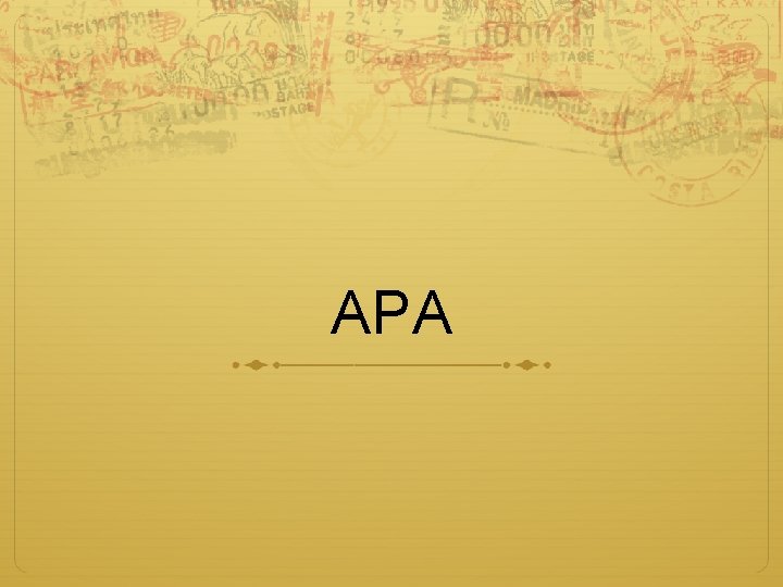APA 