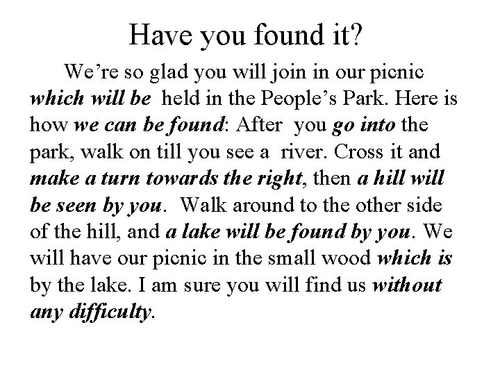Have you found it? We’re so glad you will join in our picnic which