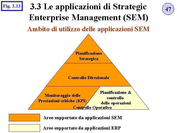 Fig. 3. 13 3. 3 Le applicazioni di Strategic Enterprise Management (SEM) Ambito di