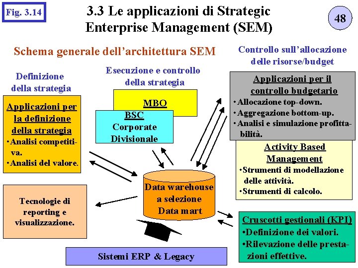 Fig. 3. 14 3. 3 Le applicazioni di Strategic Enterprise Management (SEM) Schema generale