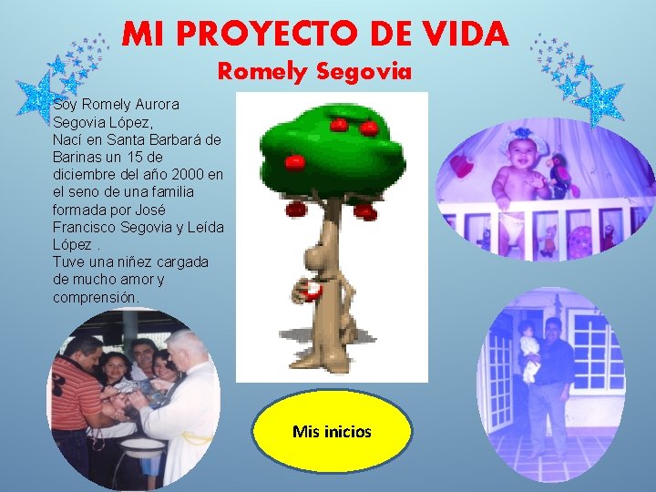 MI PROYECTO DE VIDA Romely Segovia Soy Romely Aurora Segovia López, Nací en Santa