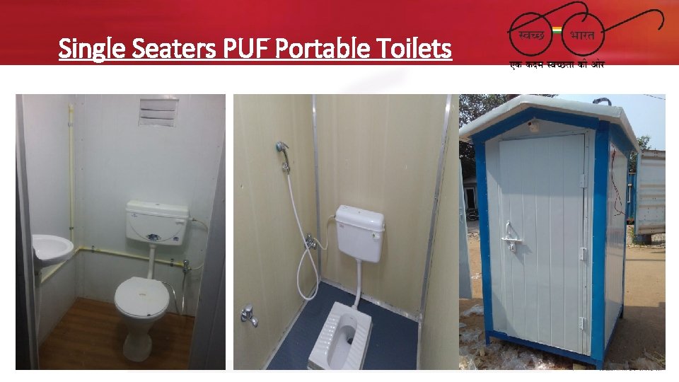 Single Seaters PUF Portable Toilets 