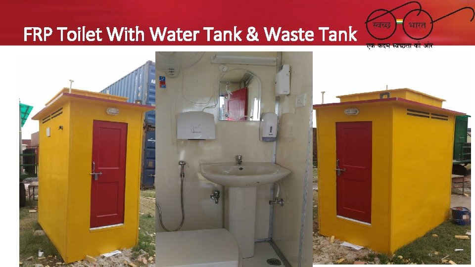 FRP Toilet With Water Tank & Waste Tank 