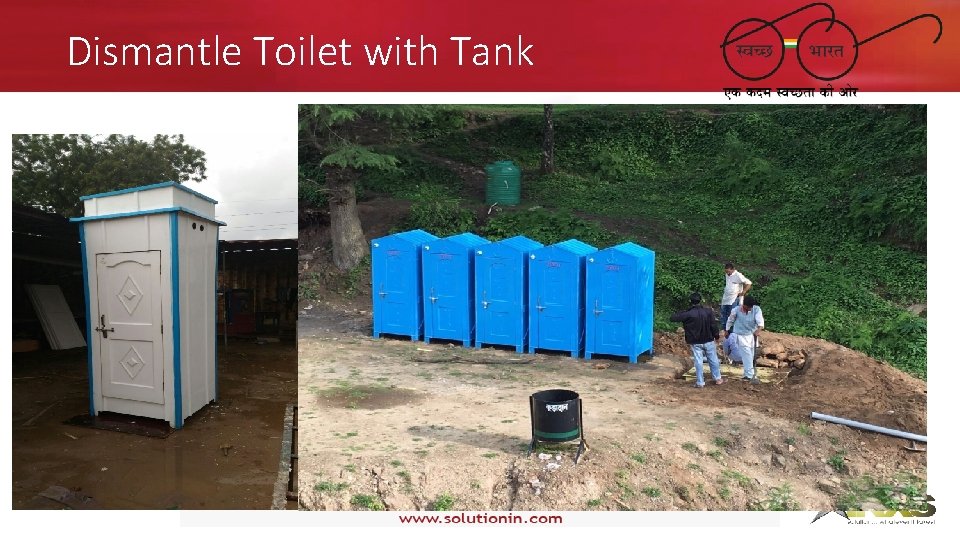 Dismantle Toilet with Tank 